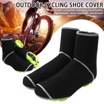 

High Quality 1 Pair Cycling Shoe Cover Warm Reflective Strap Waterproof for Outdoor Travel MD88