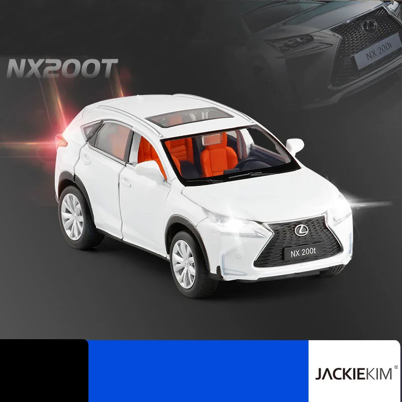 1:32 весы Lexus NX200T SUV синий белый серый с откидной спинкой Muaical мигающий для детей игрушки подарки