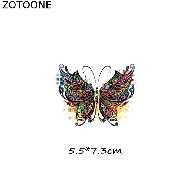 ZOTOONE Cartoon animal patch paste heat transfer vinyl owl elephant butterfly costume DIY micro chapter hot press patch sticker 393