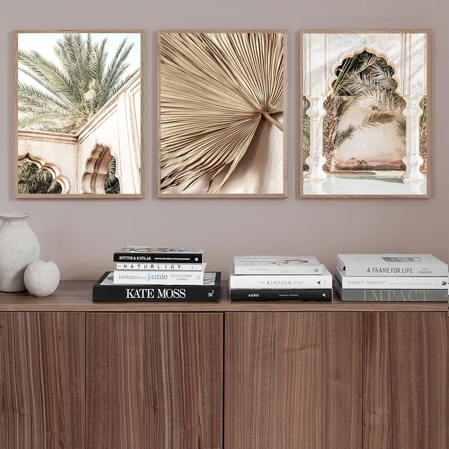 Golden-Palm-Tree-Leaves-Abstract-Line-Lady-Nordic-Poster-Heritage-Wall-Art-Print-Canvas-Painting-Dec (2)