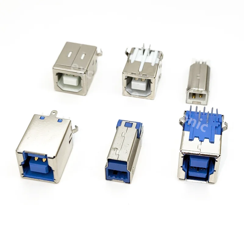 10 шт. USB 2,0/3,0 Тип B гнездовой разъем USB-B правый угол AF разъем ...