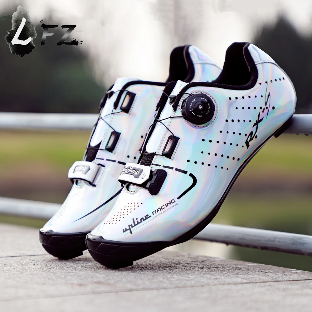 Zapatos ciclismo de carretera para hombre, zapatillas de bicicleta de carreras con autosujeción, coloridas, atléticas, ultraligeras, profesionales|Zapatillas ciclismo| - AliExpress