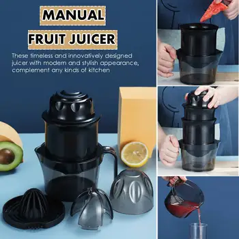 

Manual Juicers Lemon Orange Squeezer Reamer Multifunction Plastic Hand Juicer Press Extractor Filter Kitchen Tool Food Processor
