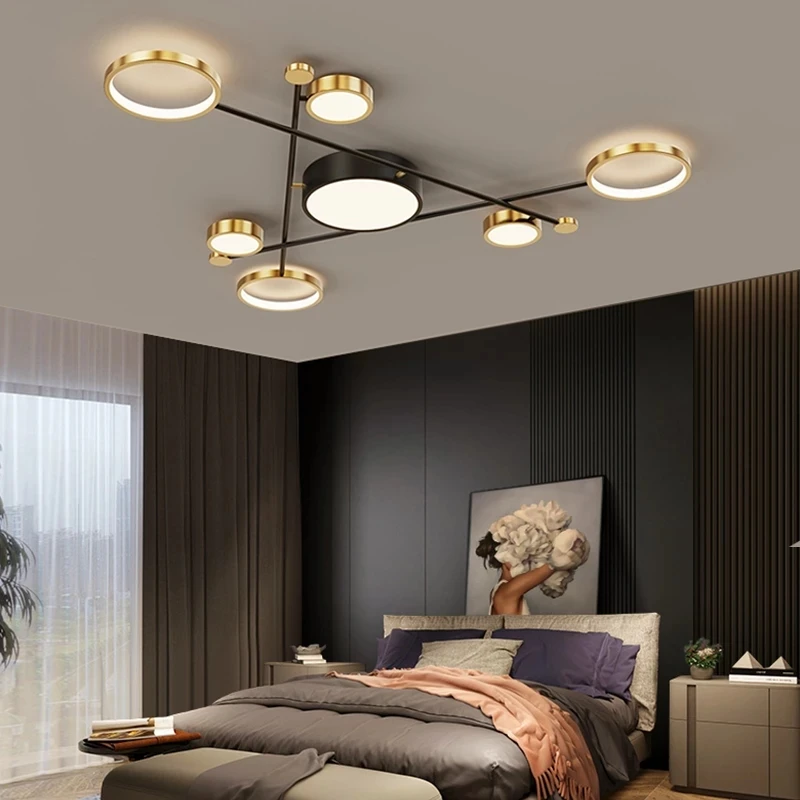 

Nordic Modern Chandelier Lighting Minimalist Square Living Room Bedroom Chandeliers Creative Home Lighting Fixtures Lustre Lamp