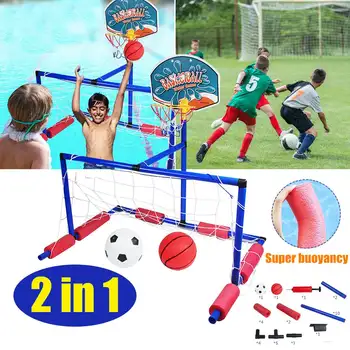 

Two-in-One Amphibious Toys For Adult Children Footbal Basketball Rack Water Land Sports Game Parent-child Interactive Sport Toy