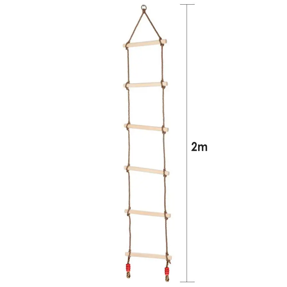 

Portable Wooden Climbing Ladder Rope High Quality Safe Playground Hanging Ladder Exercise Equipment For Outdoors Courtyard