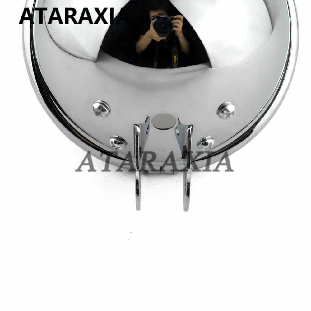 Carcasa De Faro 5.75 Pulgadas Para Moto | Montaje Inferior, Aro Cromado | Universal Para Harley Y Otras