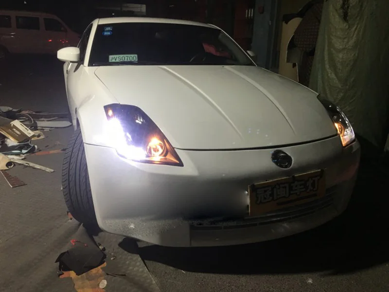 2003~2008y car bupmer head light for Nissan 350Z headlight car accessories LED DRL HID xenon fog for Nissan 350Z headlamp