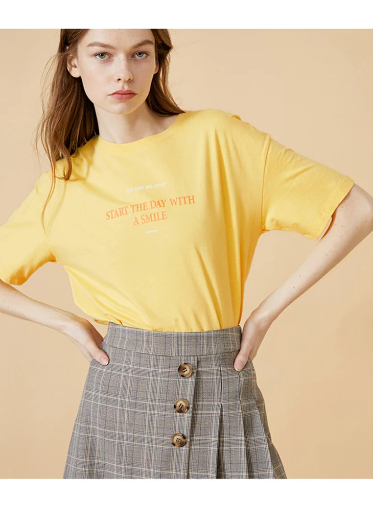 ONLY Women's Letter Print Short-sleeved T-shirt | 120101578