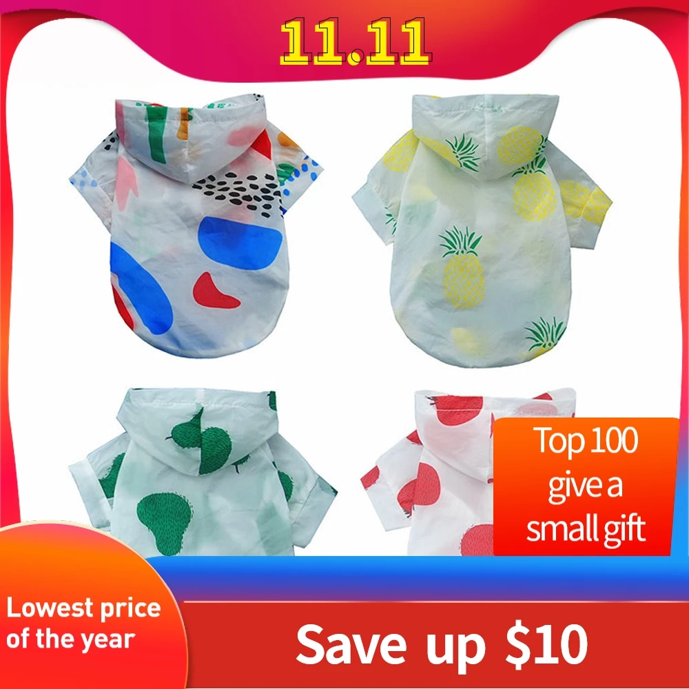 Breathable Design Cute Pet Puppy Dog Clothes Summer Breathable Pet Sunscreen T-shirt Coat Kamizelka Pies