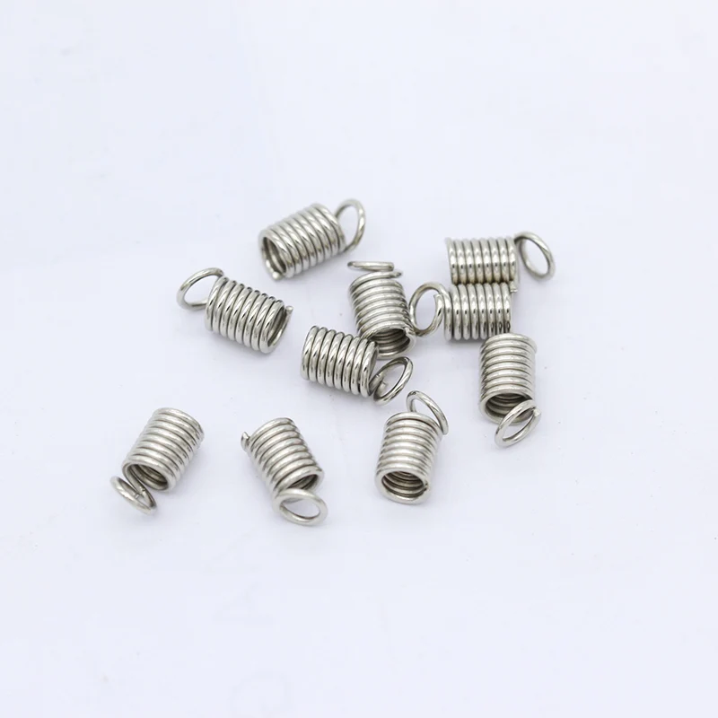 nickel 200p 3,5/4,5/5 мм пружины Терминаторы обжимной Конец шнура бисером high End Шапки разъемы крепеж расширение Цепочки и ожерелья ювелирных изделий - Цвет: nickel