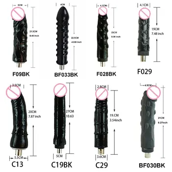 FREDORCH 28 Types A2 F2 Sex Machine Attachments Dildos Attachment For 3XLR Machine  Masturbation With Black Big Dildo Male 2