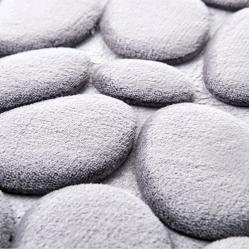 40x60 см 3D каменный нескользящий ковер для душа галька фланелевый коврик для ванной комнаты