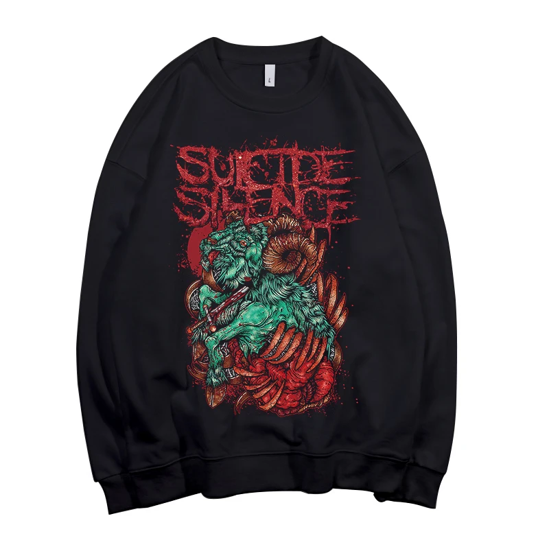 8 дизайнов SUICIDE SILENCE deathcore Pollover Толстовка Рок Толстовка демонический череп sudadera уличная флисовая верхняя одежда тяжелый металл