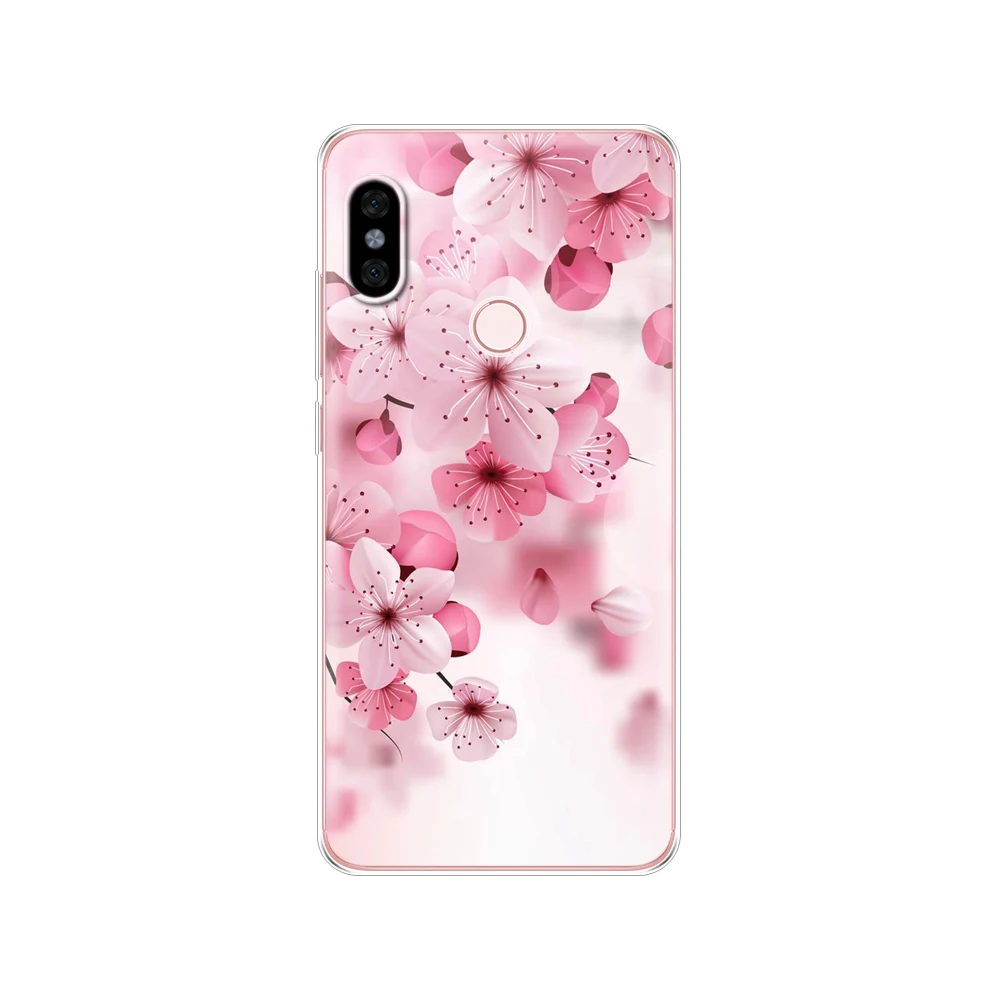 Ốp Lưng Silicon Cho Xiaomi Redmi Note 5 Phiên Bản Toàn Cầu Ốp Lưng Mềm Tpu Bao Ốp Cho Redmi Note 5 Pro Vỏ mèo Hoa 