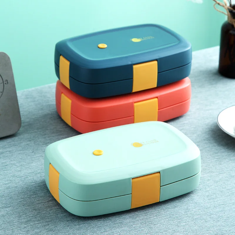

304 Stainless Steel Insulated Lunch Box Can Be Filled with Water Portable Lunchbox for Student Office Worker Cute Bento Box