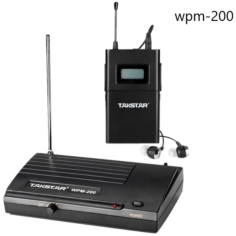 Takstar WPM-200 UHF Wireless Monitor System - 1 Transmitter & Receiver Set For Studio/Stage