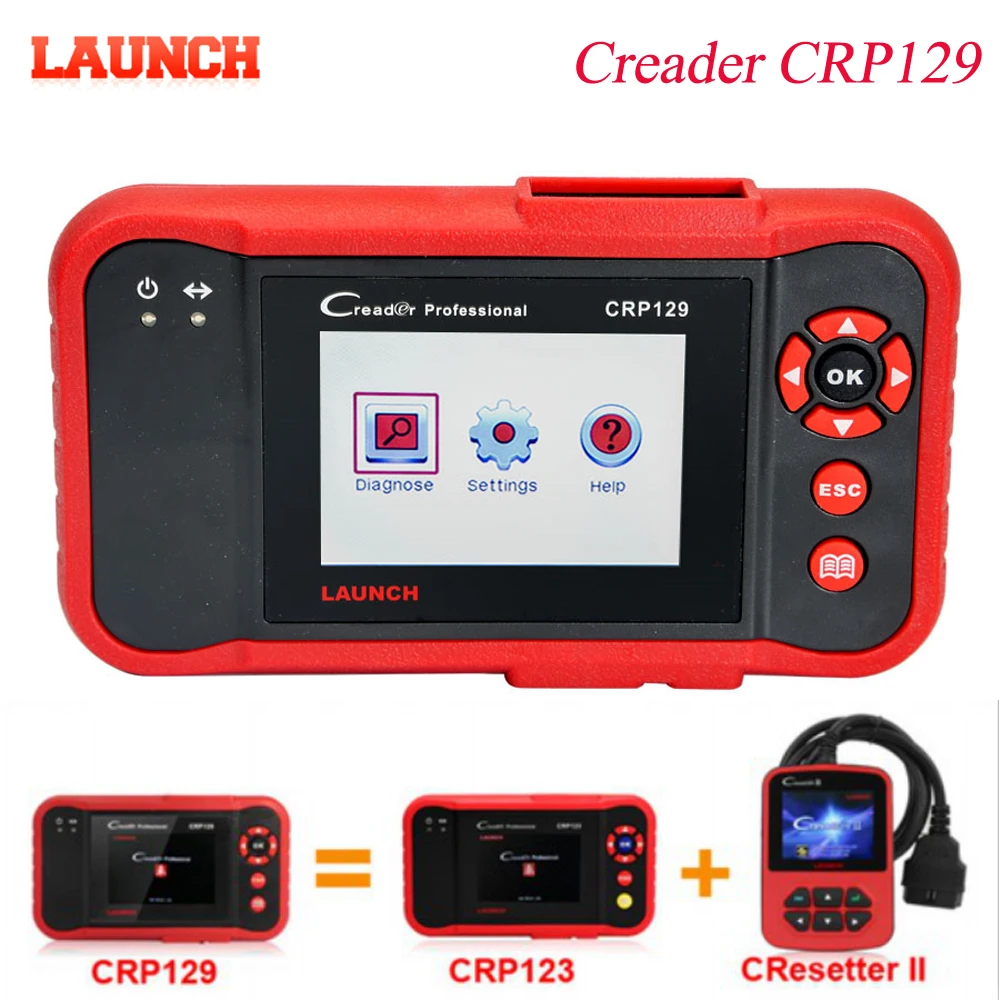 launch Creader 129 CRP129 OBD2 считыватель кодов CRP 129 OBDII сканер автоматический диагностический инструмент PK X431 Creader VII CRP123