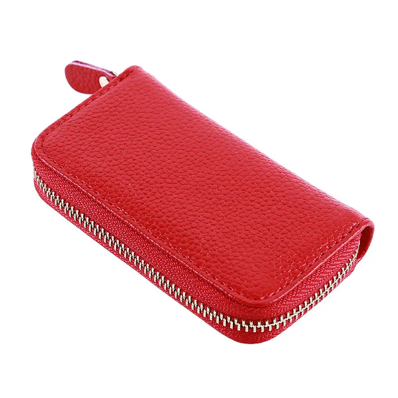 Fashion New Women Men's Cowhide Leather Zipper Purse Bag Car Key Wallets Card Holder Fashion Multifunction Housekeeper Holders
