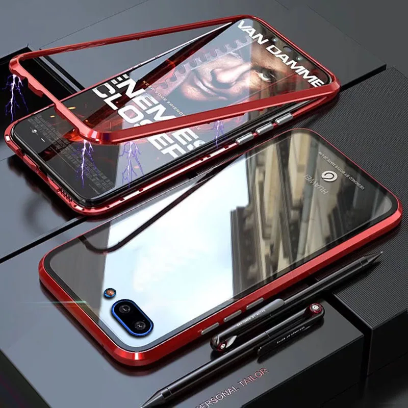 Чехол YonLinTan Coque для huawei Honor 10 lite 10 lite Honor10 Lite Прочный Магнитный адсорбционный чехол из закаленного стекла