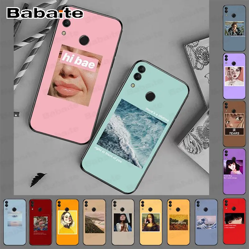 Besar Seni Estetika Van Gogh Mona Lisa Lukisan untuk Huawei Honor 8x Y6 Y7 Y9 P20pro P30pro P20lite kasus Ponsel