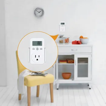 

US Plug Plug-in Digital LCD Energy Monitor Power Meter Electricity Electric Usage Monitoring Socket
