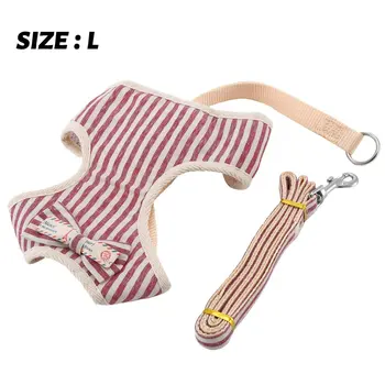 

Pet Leash Bowknot Pet Chest Strap Vest Style Cat And Dog Leash Rope No Traction Dog Harness Breathable Mesh