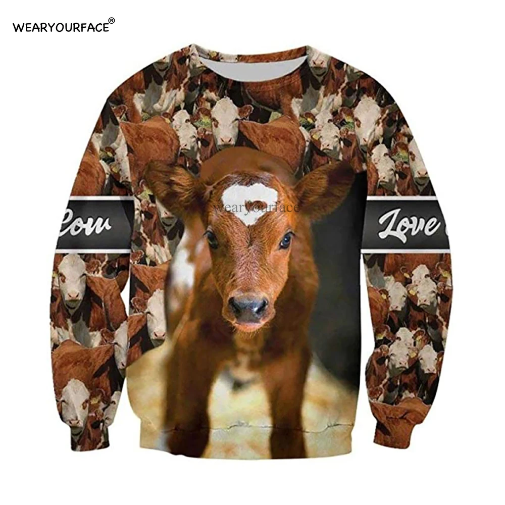 

Love Deer 3D All Over Print Crewneck Zipper Hoodies Sweatshirts Outdoor Casual Vocation Sports Streetwear Unisex Men Clothing