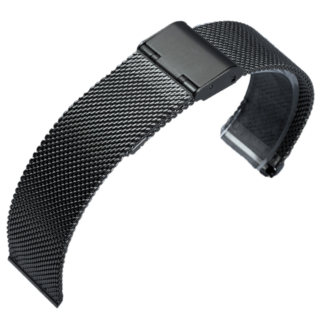 Milanese Universal watchband 12/14/16/18/ 20/ 22mm Rose Gold Stainless Steel Strap Replacement Bracelet for Smart Watch