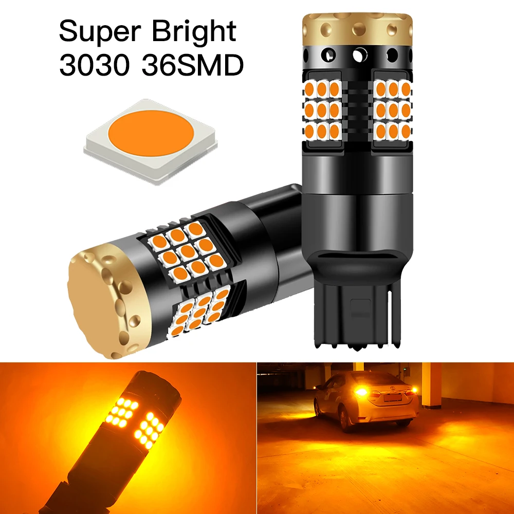 

2pcs 21W 4000LM P21W 1156 BA15S 7440 Led BAU15S PY21W Canbus Error Free 36/45SMD 3030 Auto Led Bulbs Car Rear Turn Signal Light