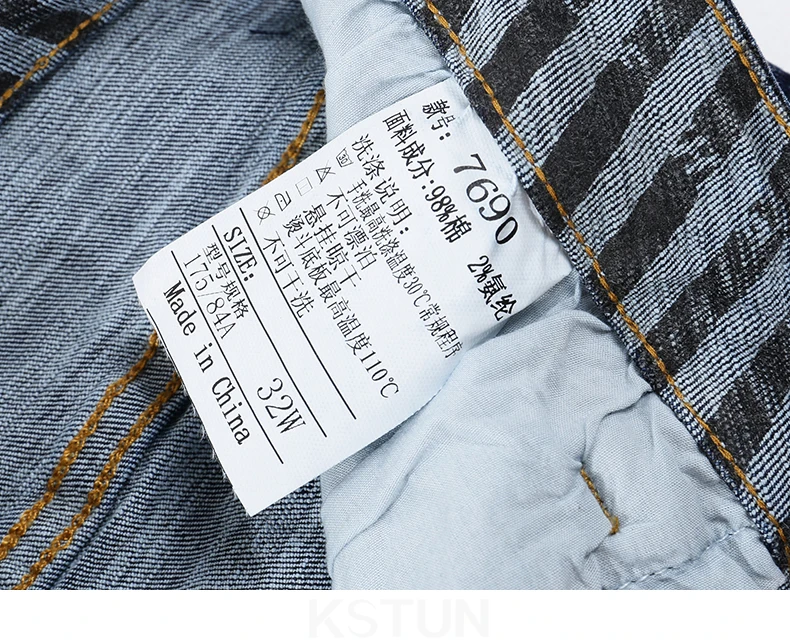 KSTUN Winter Jeans Men Jeans Pants Blue Stretch Slim Straight Fashion Pockets Desinger Casual Denim Men's Clothing Jeans Homme