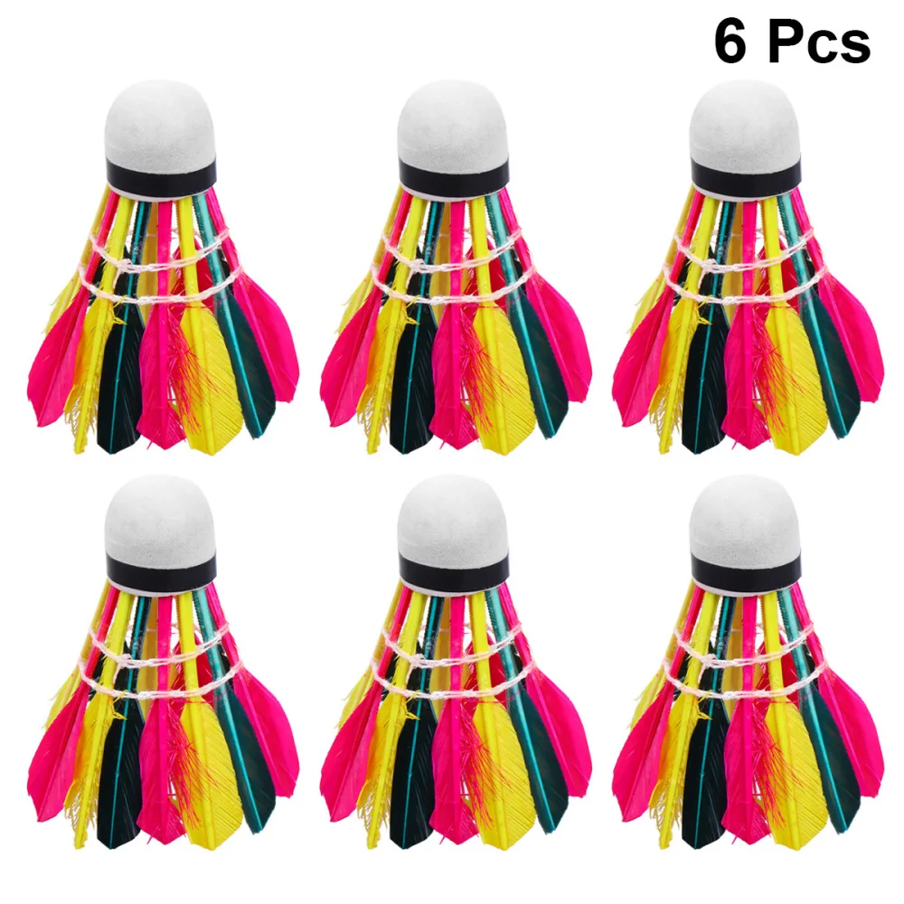 

6pcs Colorful Foam Ball Badminton Balls Badminton Shuttlecocks Outdoor Sports Training Exercise