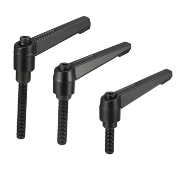 

uxcell Thread Push Button Ratchet Level M6/8/10/12/16 16-50mm Bolt Length Adjustable Handle Male Threaded Stud