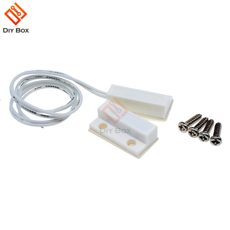 1Pair MC-38 MC38 Wired Door Window Sensor Switch Magnetic Alarm 330MM Length 100V DC Normally-Closed NC For Home Safe