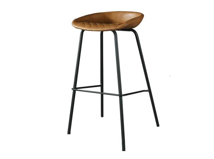 

LOFT industrial style iron bar chair personality bar chair simple home metal retro high stool leather dining chair