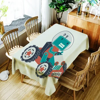 

Robot Tablecloth Waterproof Dinner Decorative Table Cover Tapete Party Banquet Table Cover Dining Table Cover Protector