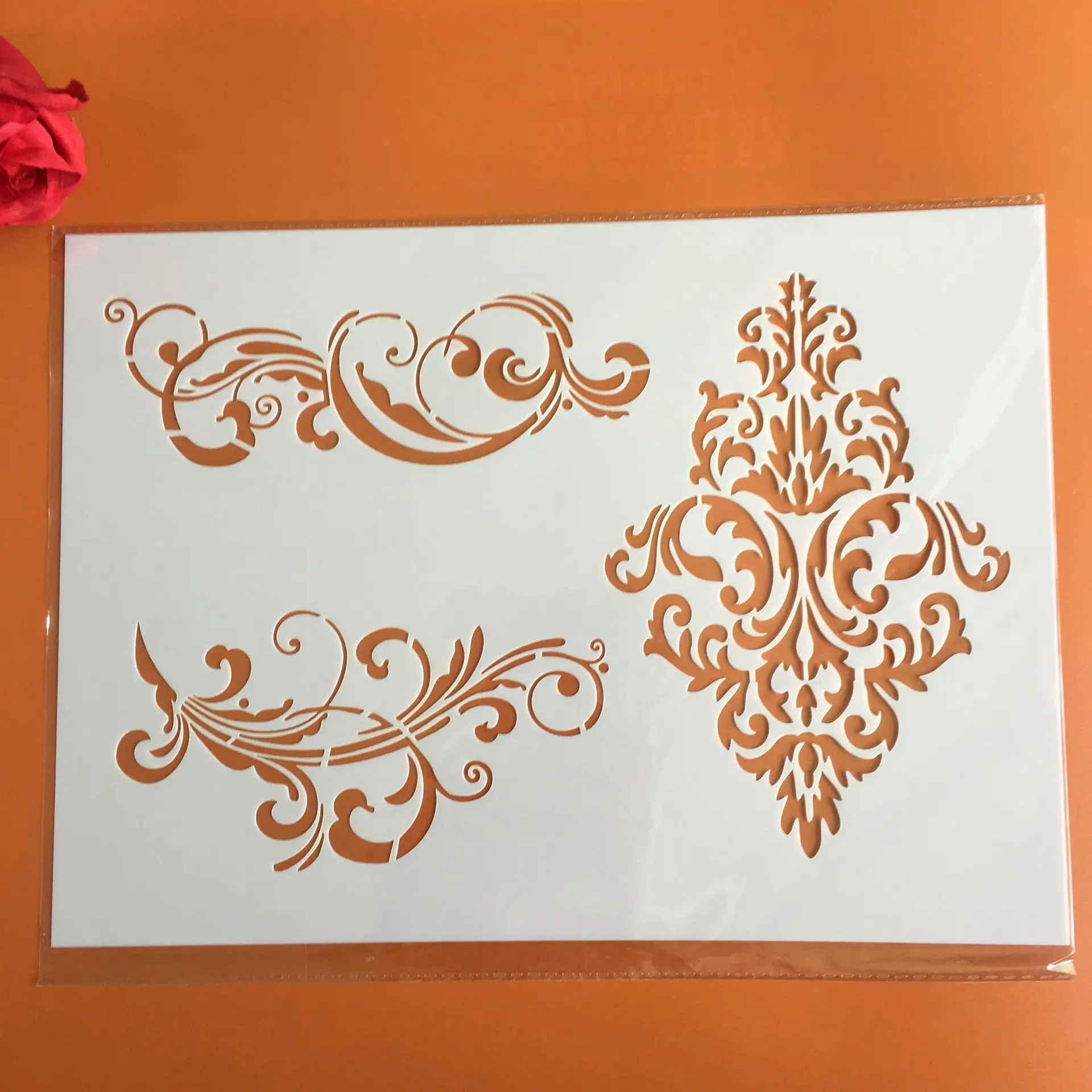 

A4 29 * 21cm Rose DIY Stencils Wall Painting Scrapbook Coloring Embossing Album Decorative Paper Card Template,fabric, wall