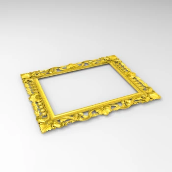 

square flower pattern frame design 3D model STL format CNC router carving ArtCAM Aspire Type3 engraving carving file A1179