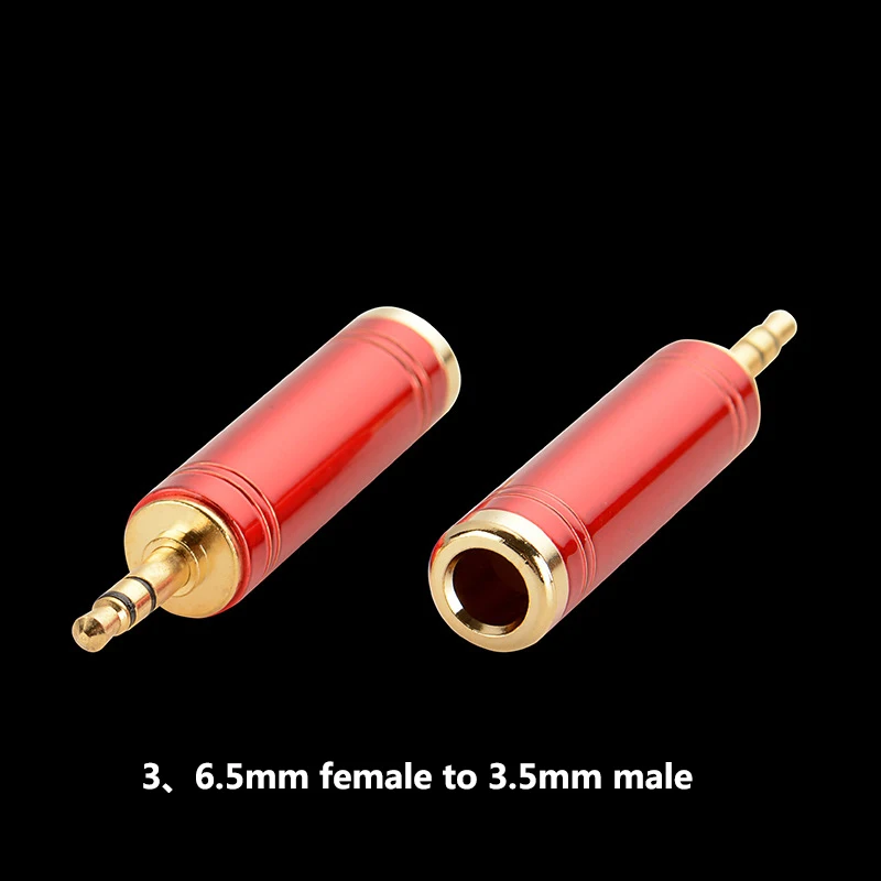 1pcs Gold RCA adapters Audio plug connector RCA male female to 3.5mm 6.35mm mono stereo male female connector