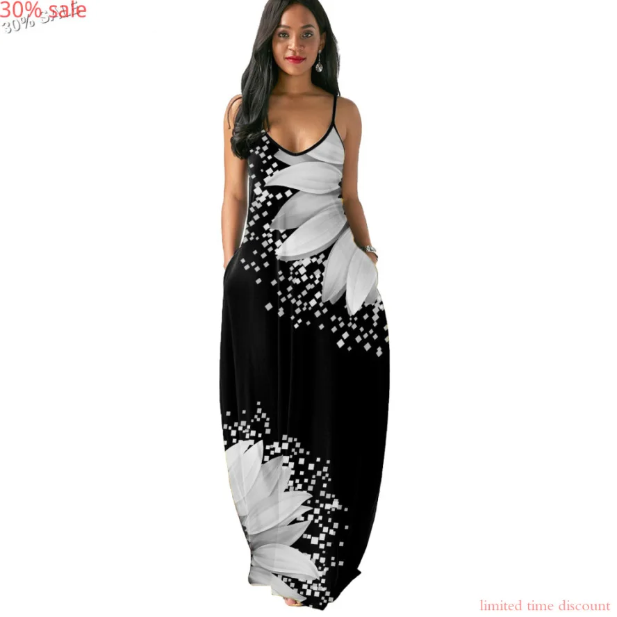 -30% элегантное свободное вечернее платье на бретелях-спагетти женская одежда 2020