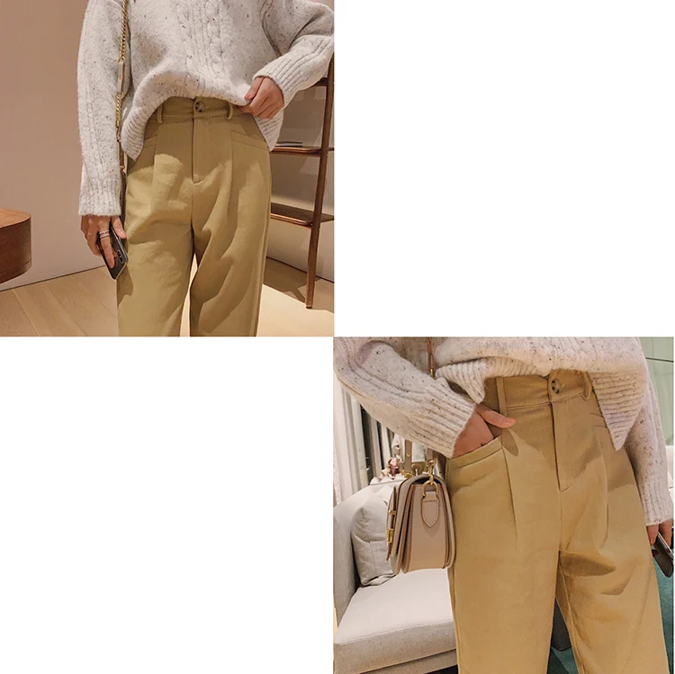 MISHOW осенние новые женские брюки женские повседневные брюки желтые шаровары зимние брюки длиной до щиколотки MX19D2126