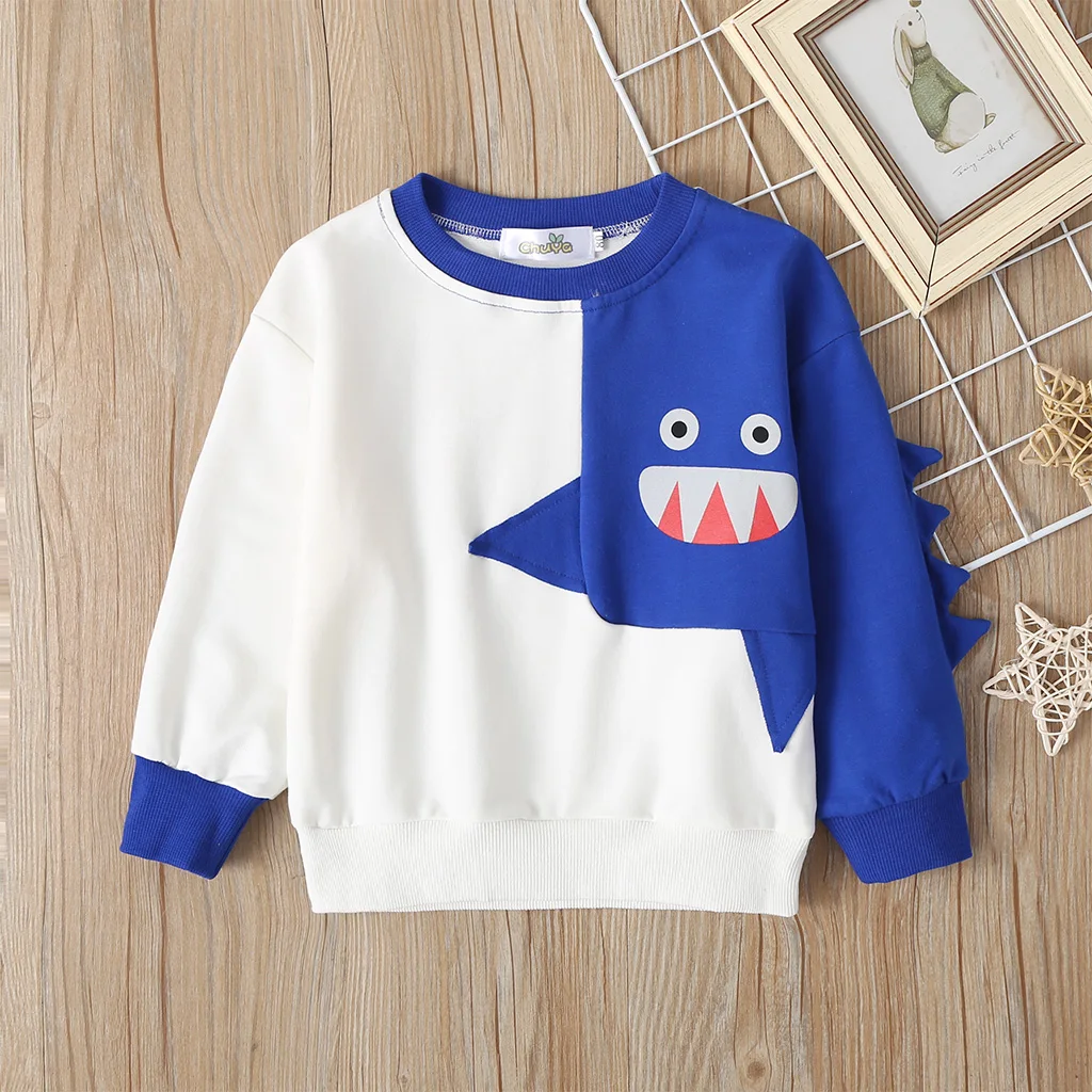 Children's autumn suit Baby boy long sleeve cartoon fashion 2 piece set new children's jeans suit Selling