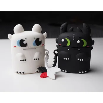 

3D Cute Dragon Case for AirPods Silicone Bluetooth Earphone Case for Apple Airpods 1/2 Cartoon Protective Cover Stereoscopic