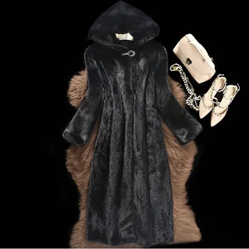 

2020 New Belt Long Sleeved Natural Real Mink Fur Coat Woman types Collars Real Fur Coat Women Winter Warm Thick Real Fur jacket