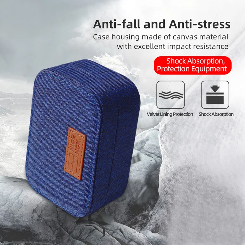 Nicehck-high-end Canvas Earphone Case Armazenamento Portátil Earbud Box Absorção de Choque Headconjunto Cabo Bolsa Acessório para Nx7mk4 St10 - Image 6