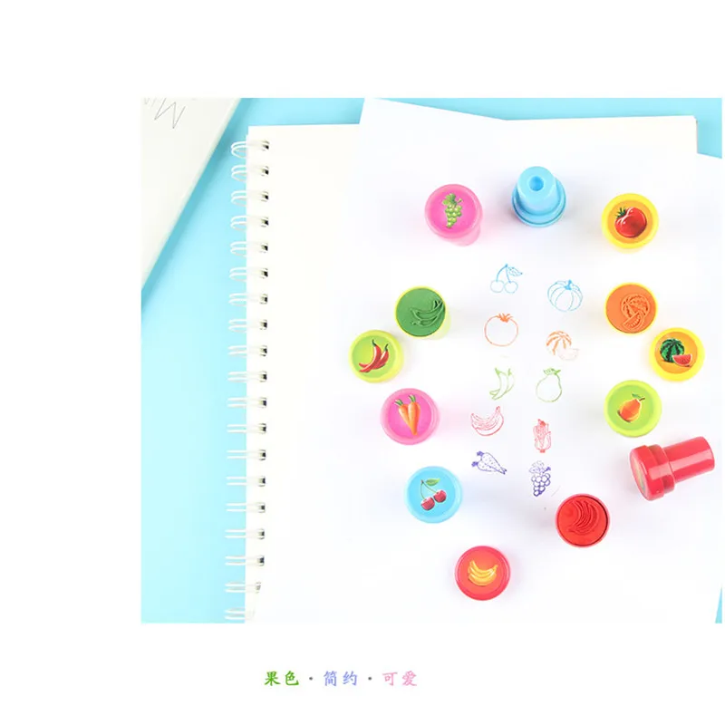 elf-ink Cartoon Rubber Stamps Toy Event Supplies Festival Gift Kids Toys Child Gift Cartoon Seal Stamper Rubber Stamps 1 pcs