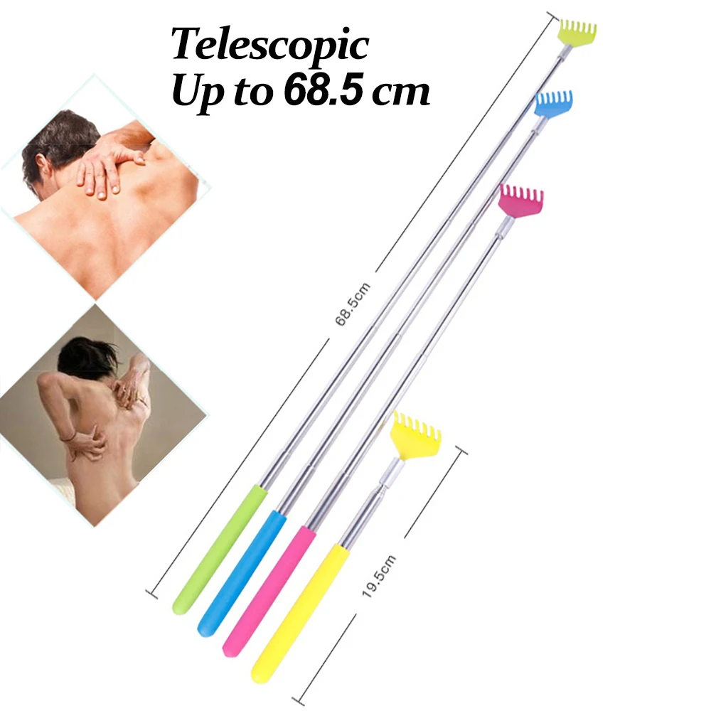 1pcs Back Scratcher Telescopic Scratching Backscratcher Massager Back Scraper Extendable Telescoping Itch Health Care Relaxation