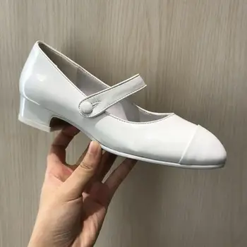 

Round Toe Women Pumps Heel Fashion Chaussures Femme Mary Jane Shoes Brand Sapatos Feminino Dress Office Shoe Woman