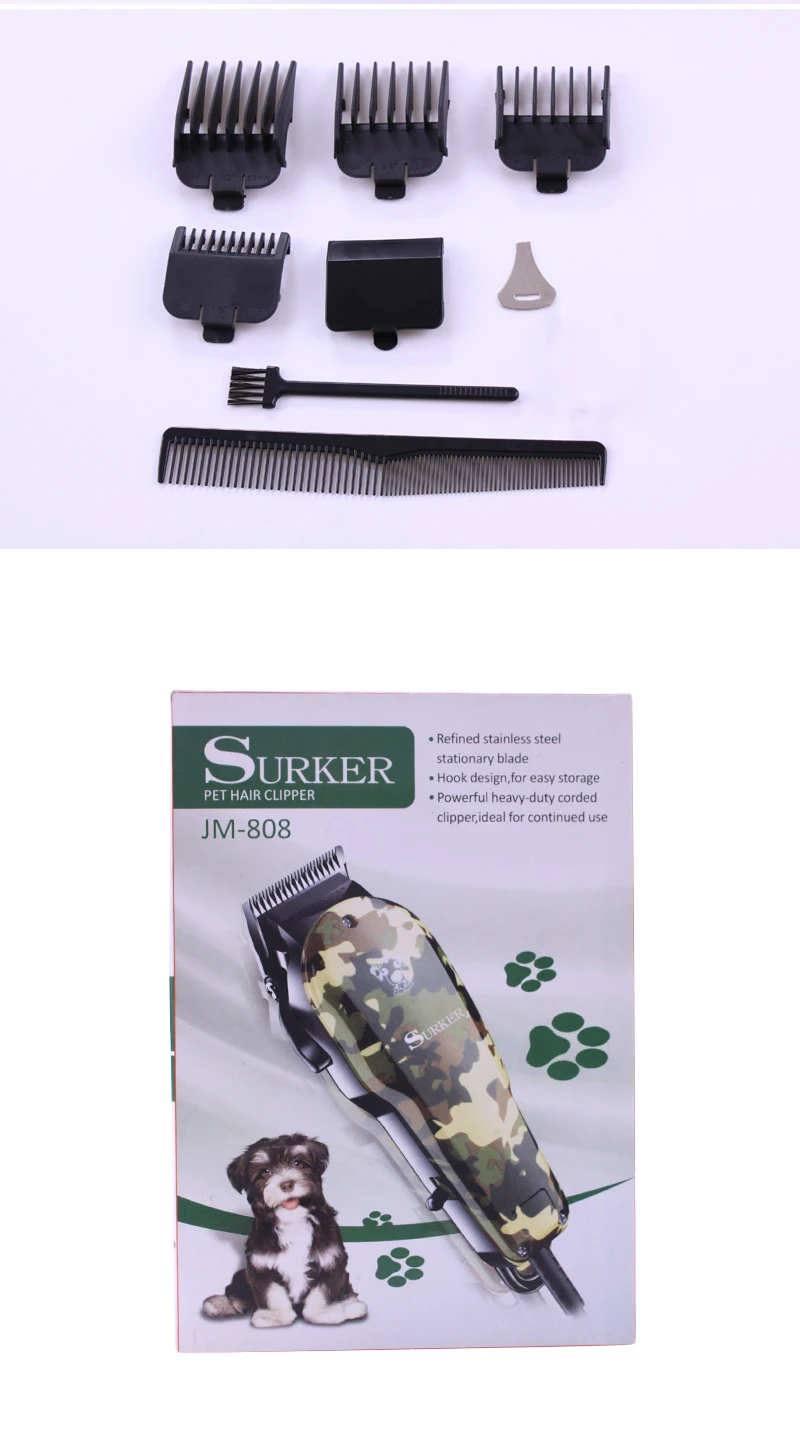 Surker электрический триммер для волос для домашних животных JM808 машинка для стрижки волос для собак машинка для стрижки волос для домашних животных бритая собачья шерсть красота маленькая большая собака длинные волосы Кролик