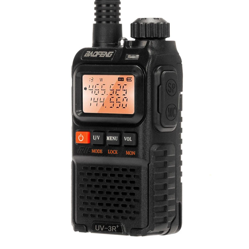 UV-3R Plus Walkie Talkie UHF VHF портативный фонарик UV 3R+ Ham FM радио приоритет канал сканирование
